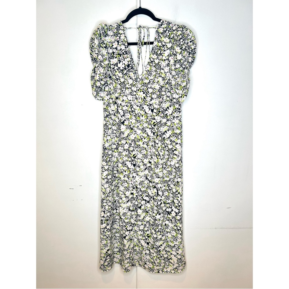 Topshop Grunge Midi Dress In Floral Print